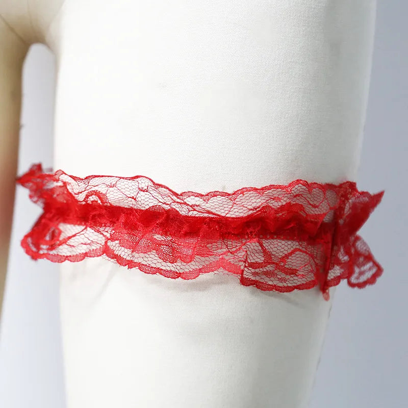 Lace Elastic Leg Garter Belt Wedding Gift Party Bridal Accessories Cosplay Ribbon Bow Suspender Fashion Thigh Harness New