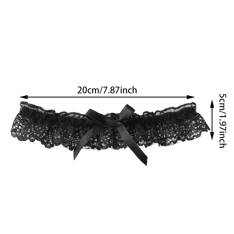 Lace Elastic Leg Garter Belt Wedding Gift Party Bridal Accessories Cosplay Ribbon Bow Suspender Fashion Thigh Harness New