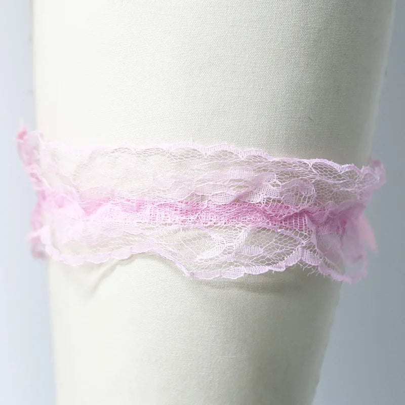 Lace Elastic Leg Garter Belt Wedding Gift Party Bridal Accessories Cosplay Ribbon Bow Suspender Fashion Thigh Harness New