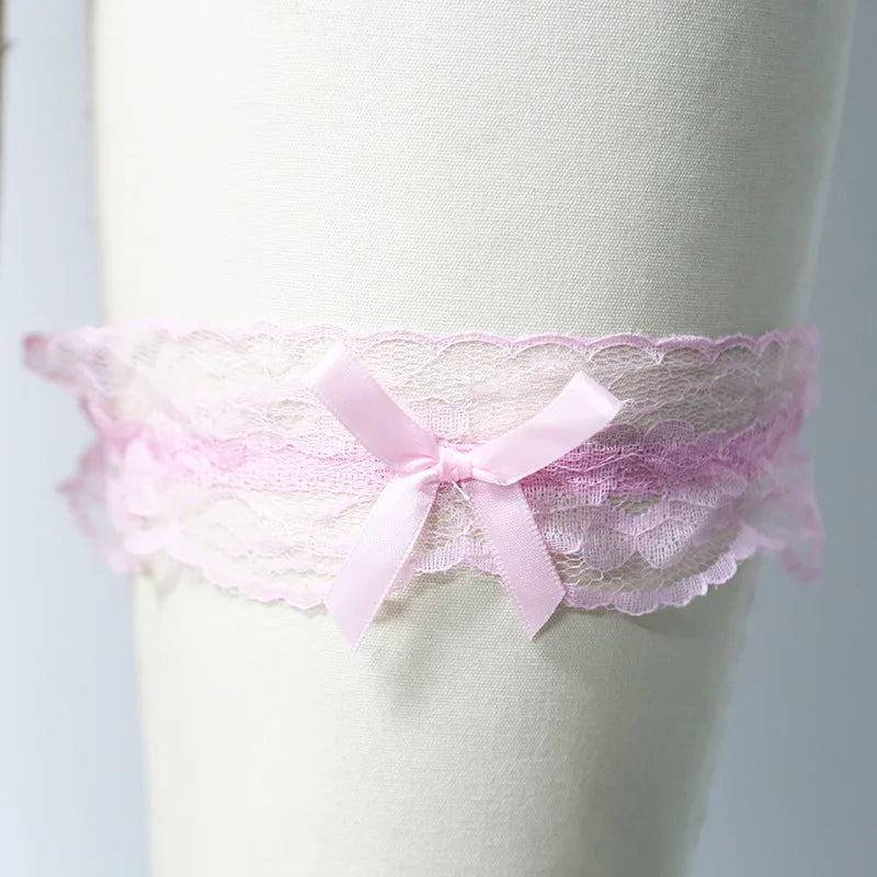 Lace Elastic Leg Garter Belt Wedding Gift Party Bridal Accessories Cosplay Ribbon Bow Suspender Fashion Thigh Harness New