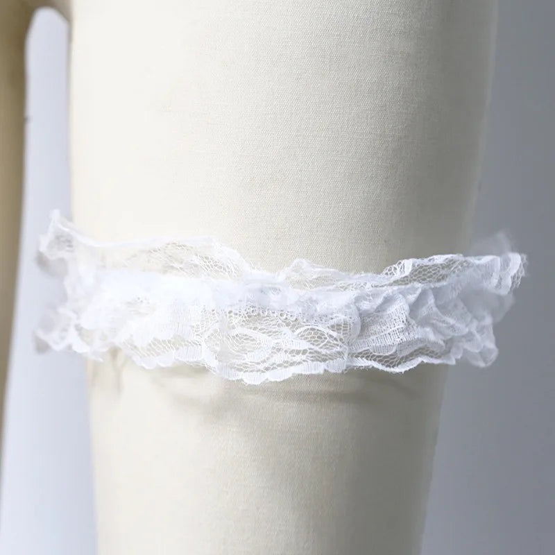 Lace Elastic Leg Garter Belt Wedding Gift Party Bridal Accessories Cosplay Ribbon Bow Suspender Fashion Thigh Harness New