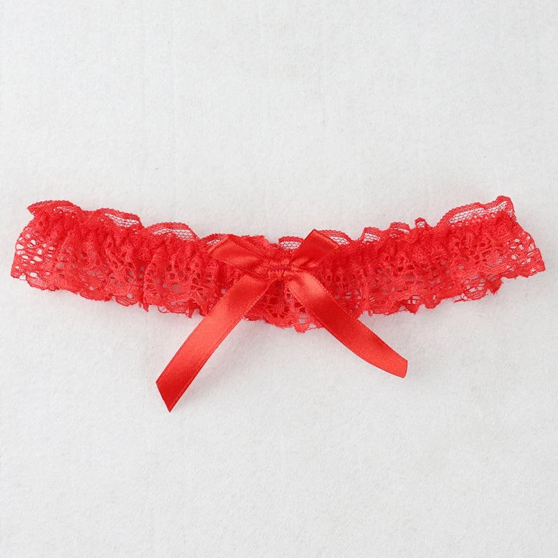 Lace Elastic Leg Garter Belt Wedding Gift Party Bridal Accessories Cosplay Ribbon Bow Suspender Fashion Thigh Harness New