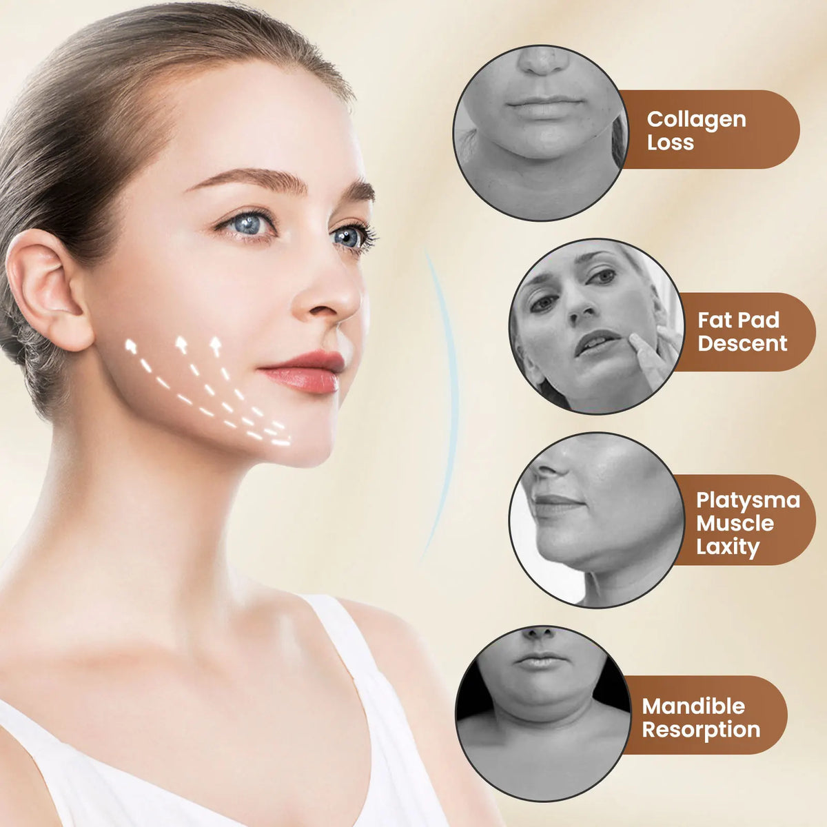6-mode 8-speed Micro-current EMS Face-saving Instrument V-type Facial Massage Kneading Acupuncture Hammer Lifting Acupressure