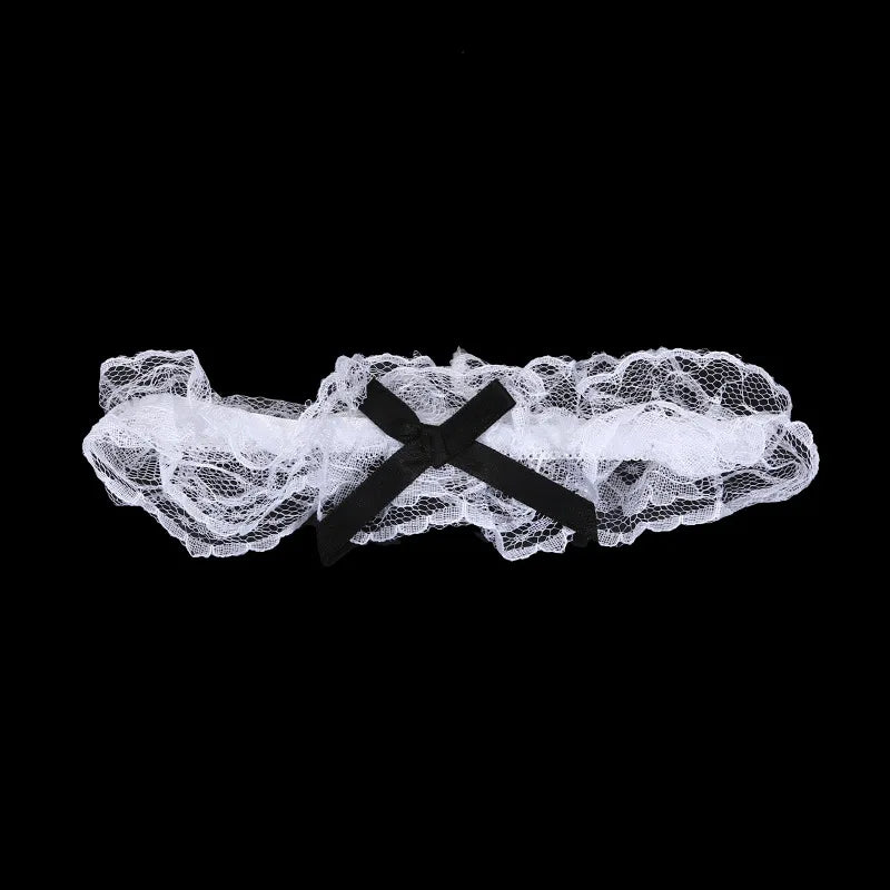 Lace Elastic Leg Garter Belt Wedding Gift Party Bridal Accessories Cosplay Ribbon Bow Suspender Fashion Thigh Harness New