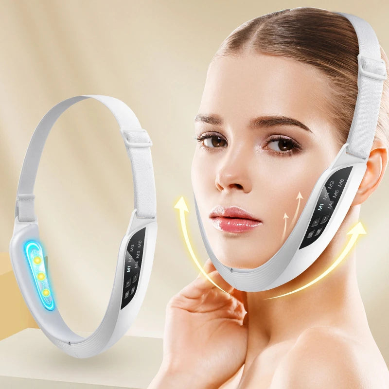 6-mode 8-speed Micro-current EMS Face-saving Instrument V-type Facial Massage Kneading Acupuncture Hammer Lifting Acupressure