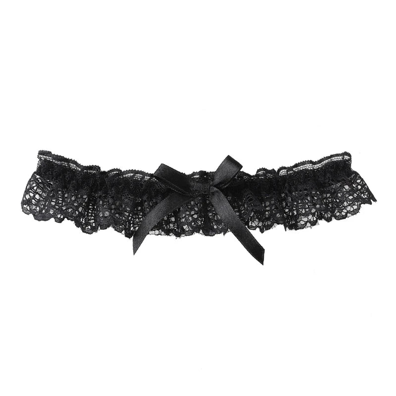 Lace Elastic Leg Garter Belt Wedding Gift Party Bridal Accessories Cosplay Ribbon Bow Suspender Fashion Thigh Harness New