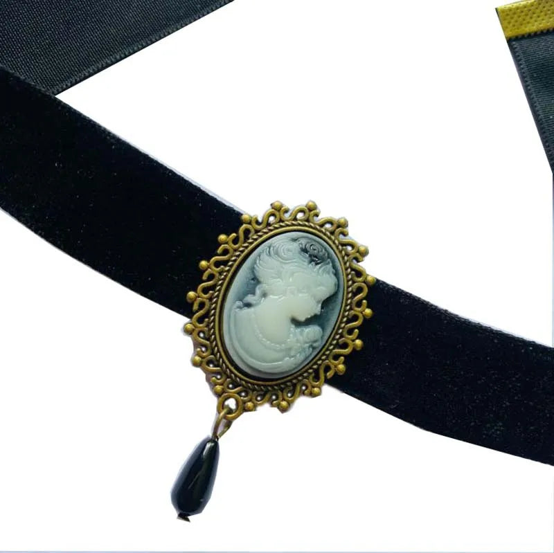 Gothic Black Lace Choker Necklace For Women Vintage Tassel Clavicle Chain Halloween Collar Choker Steampunk Party Jewelry Gift