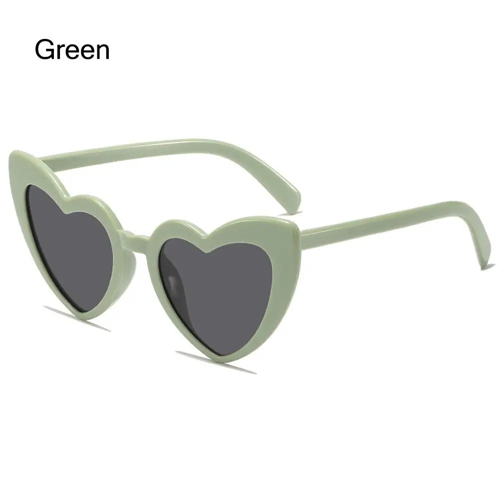 Heart-Shaped Sunglasses Vintage Irregular Pink Heart Sun Glasses Trendy Fashion Street Shooting Shades for Women UV Protection