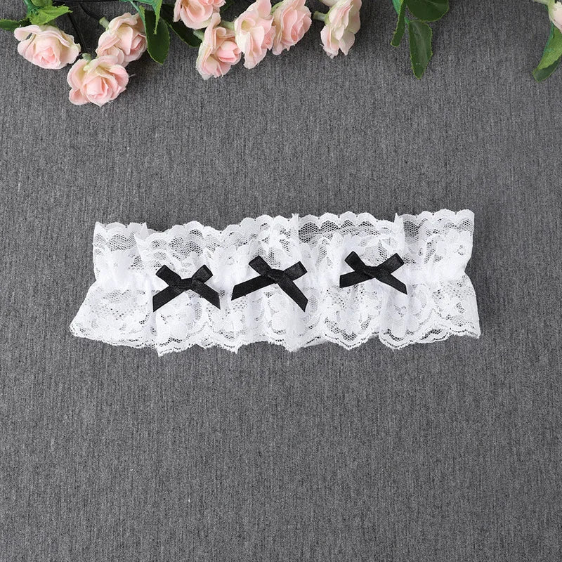 Lace Elastic Leg Garter Belt Wedding Gift Party Bridal Accessories Cosplay Ribbon Bow Suspender Fashion Thigh Harness New