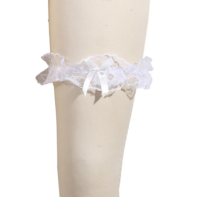 Lace Elastic Leg Garter Belt Wedding Gift Party Bridal Accessories Cosplay Ribbon Bow Suspender Fashion Thigh Harness New