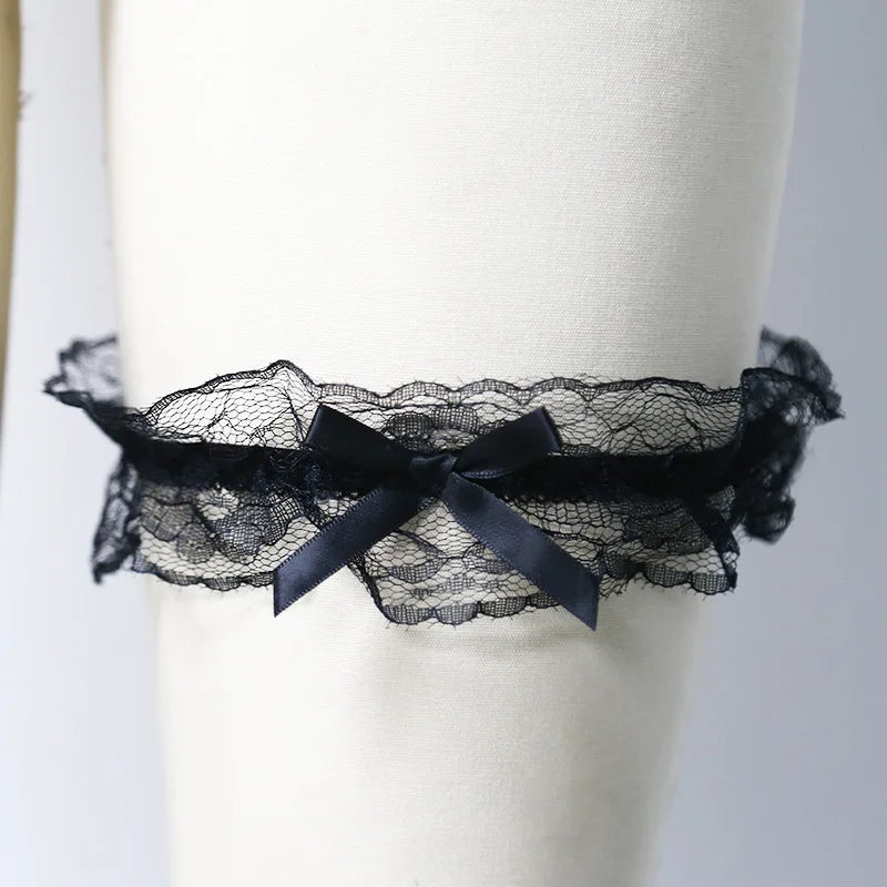 Lace Elastic Leg Garter Belt Wedding Gift Party Bridal Accessories Cosplay Ribbon Bow Suspender Fashion Thigh Harness New