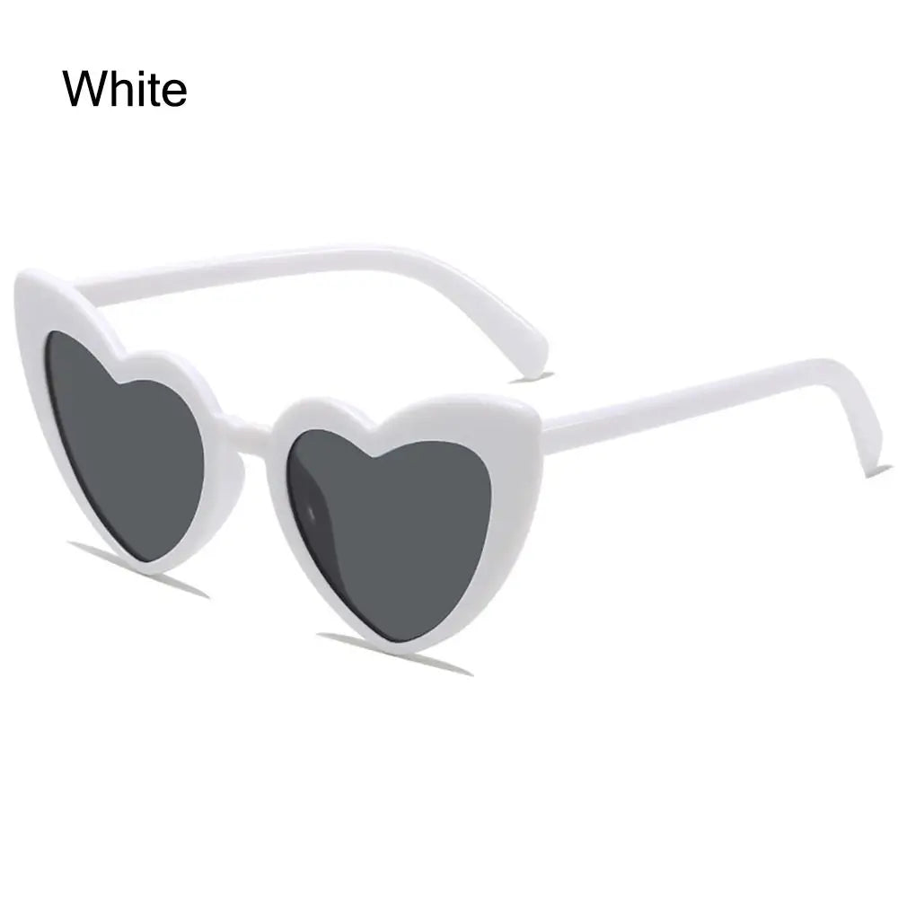 Heart-Shaped Sunglasses Vintage Irregular Pink Heart Sun Glasses Trendy Fashion Street Shooting Shades for Women UV Protection