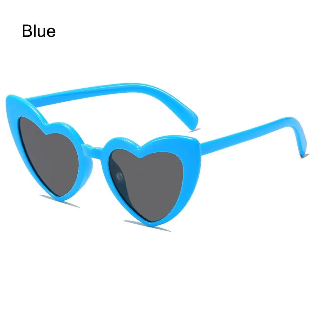 Heart-Shaped Sunglasses Vintage Irregular Pink Heart Sun Glasses Trendy Fashion Street Shooting Shades for Women UV Protection