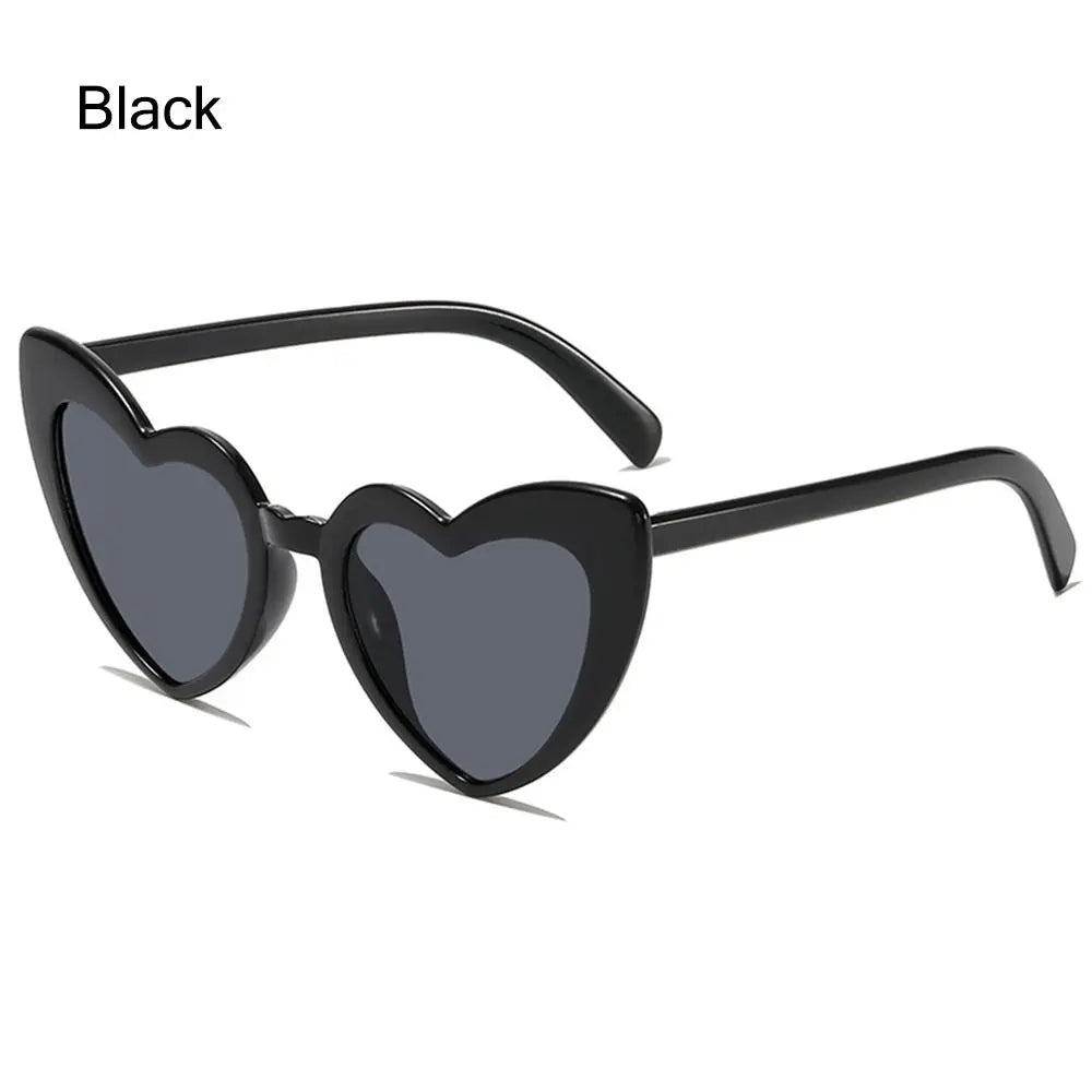 Heart-Shaped Sunglasses Vintage Irregular Pink Heart Sun Glasses Trendy Fashion Street Shooting Shades for Women UV Protection
