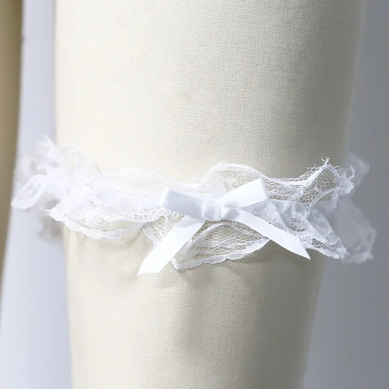 Lace Elastic Leg Garter Belt Wedding Gift Party Bridal Accessories Cosplay Ribbon Bow Suspender Fashion Thigh Harness New