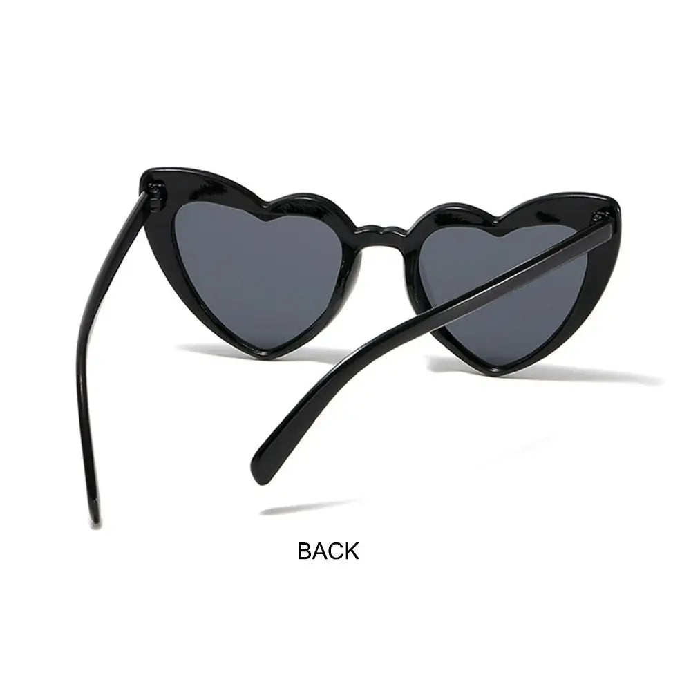 Heart-Shaped Sunglasses Vintage Irregular Pink Heart Sun Glasses Trendy Fashion Street Shooting Shades for Women UV Protection